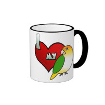 I Love my White Bellied Caique Mug