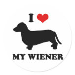 I love my wiener sticker