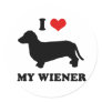 I love my wiener sticker