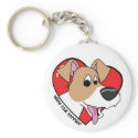I Love my Wire Fox Terrier Keychain