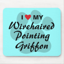 I Love My Wirehaired Pointing Griffon Mouse Mat