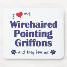 I Love My Wirehaired Pointing Griffon (Multi Dogs) Mouse Mat