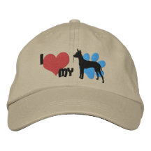 I Love my Xoloitzcuintli Embroidered Hat