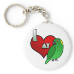 I Love my Yellow Naped Amazon Keychain