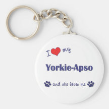 I Love My Yorkie-Apso (Female Dog) Keychains