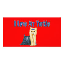 I Love My Yorkie Art Dog Print