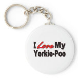 I Love My Yorkie-Poo Dog Gifts and Apparel keychains