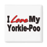 I Love My Yorkie-Poo Dog Gifts and Apparel magnets
