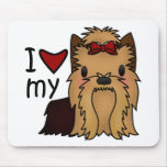 I Love My Yorkie, Yorkshire Terrier Mouse Pad