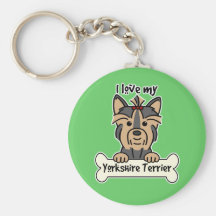 I Love My Yorkshire Terrier Key Chains