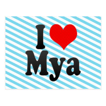 I love Mya Postcards