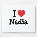I love Nadia heart T-Shirt mousepads