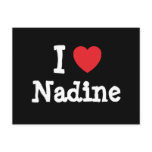 I love Nadine heart T-Shirt postcards