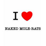 I Love NAKED MOLE-RATS t-shirts