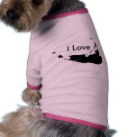 I Love Nantucket Pink Ringer Tee Dog Clothes