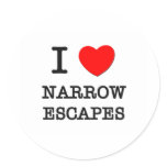 I Love Narrow Escapes stickers
