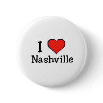 I Love Nashville Pinback Buttons