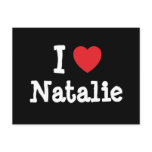 I love Natalie heart T-Shirt postcards