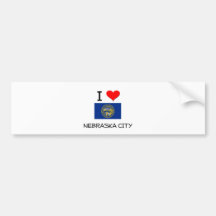 I Love Nebraska City Nebraska Bumper Stickers