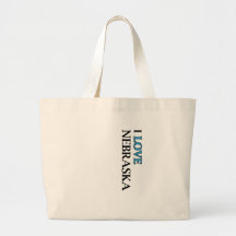 I Love Nebraska Design Canvas Bags