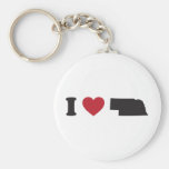 I Love Nebraska Key Chain