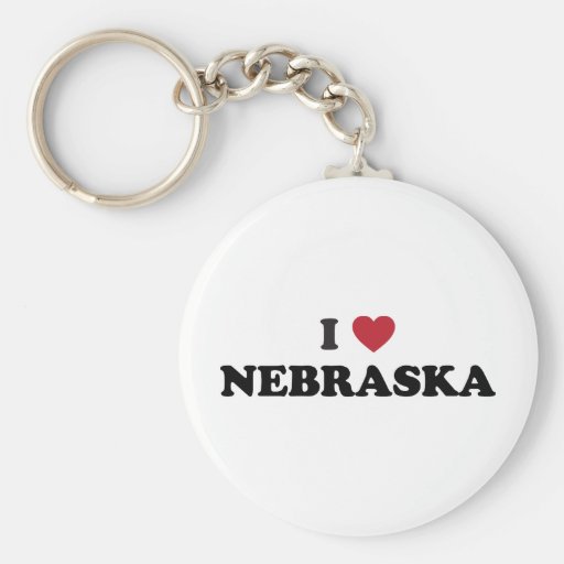 I Love Nebraska Keychains