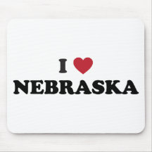 I Love Nebraska Mouse Pad