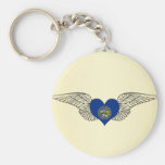 I Love Nebraska -wings Key Chain