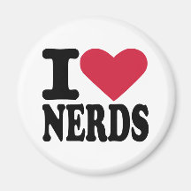 I love nerds refrigerator magnet