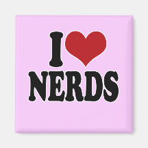 I Love nerds Refrigerator Magnets
