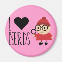 I Love Nerds Refrigerator Magnets