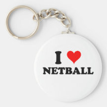 I Love Netball Key Chains
