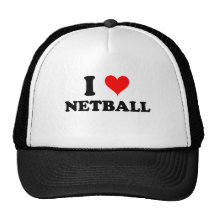 I Love Netball Mesh Hats