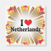 I Love Netherlands Refrigerator Magnets