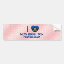 I Love New Brighton, PA Bumper Stickers