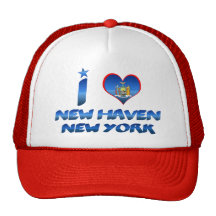 I love New Haven, New York Trucker Hats