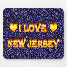 I love new jersey fire and flames mousepads