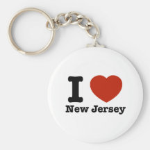 I Love New Jersey Key Chains