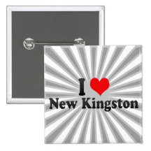 I Love New Kingston, Jamaica Pinback Button