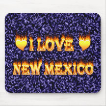 I love new mexico fire and flames mousepad