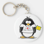 I Love New Mexico Penguin Key Chains