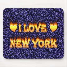 I love new york fire and flames mousepads
