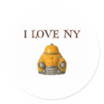 I Love New York Yellow Chequered Taxi Cab stickers