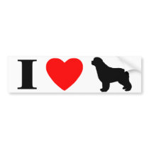 I Love Newfoundlands Bumper Sticker