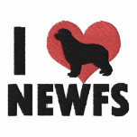 I Love Newfs Embroidered T-Shirt embroidered shirts