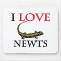 I Love Newts mousepads