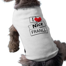 I Love Nice France Pet Tshirt