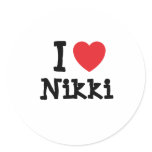 I love Nikki heart T-Shirt stickers