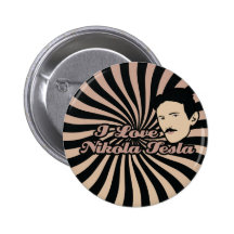 I Love Nikola Tesla Pin