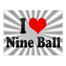 I love Nine Ball Post Card